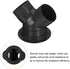 PATIKIL 3 Way Duct Splitter, 3"x3"x4" Y Reducer Connector for Dryer Exhaust Fan Vent Systems, Black