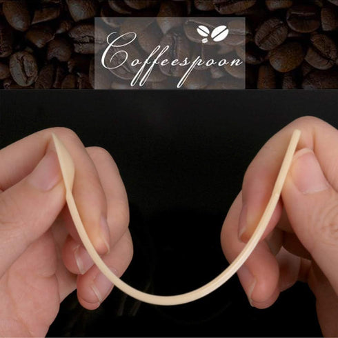 500 PCS Disposable Tiny Coffee Spoon, Beige Plastic Stir Cocktail Sticks, Mini Tea Stirrer