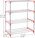 4-Tier Stackable Small Shoe Rack, Lightweight Storage Organizer for Entryway, Hallway & Closet (Pink)