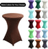 ChaiSang 2Pack 24x43 Inch Round Cocktail Spandex Fitted Table Cover - Stretch Elastic High-Top Tablecloth for Bistro