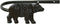 Metal Bear Curtain Tie Backs - Rustic Black Lodge-Style, Set of 2, 8.25" x 4.25" x 3.25"