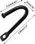 Metal J Shaped Iron Hooks, 1.4 Inch Wall Mounted Single Hooks for Coats, Bags, and Keys (10Pcs, Black)