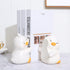 Cute Hug Ducks Decorative Bookends, Unique Book Ends to Hold Books Creative Resin Book Holder Stopper for Home Office