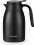 Navaris Insulated Coffee Server, Matte Black Stainless Steel Carafe for Hot & Cold Drinks (1.5 L / 50 oz)