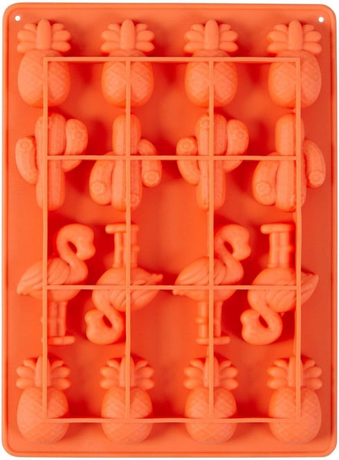 Wilton Mini Tropical Candy Mould, Silicone, Coral, 16 Holes
