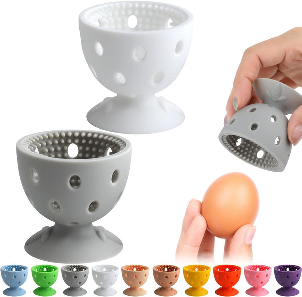 WAMEIJU 2 PCS Egg Washer for Fresh Eggs, Silicone Egg Brush Cleaner, Egg