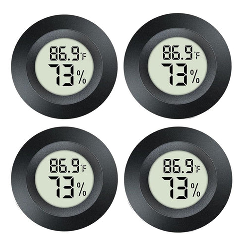 4 Pack Mini Digital Hygrometer Thermometer Gauge, Indoor Outdoor Temperature Humidity Meter