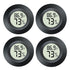 4 Pack Mini Digital Hygrometer Thermometer Gauge, Indoor Outdoor Temperature Humidity Meter