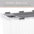 Superio Clear Storage Box with Lid, Plastic Container Bins for Organizing, Stackable Crates, BPA Free
