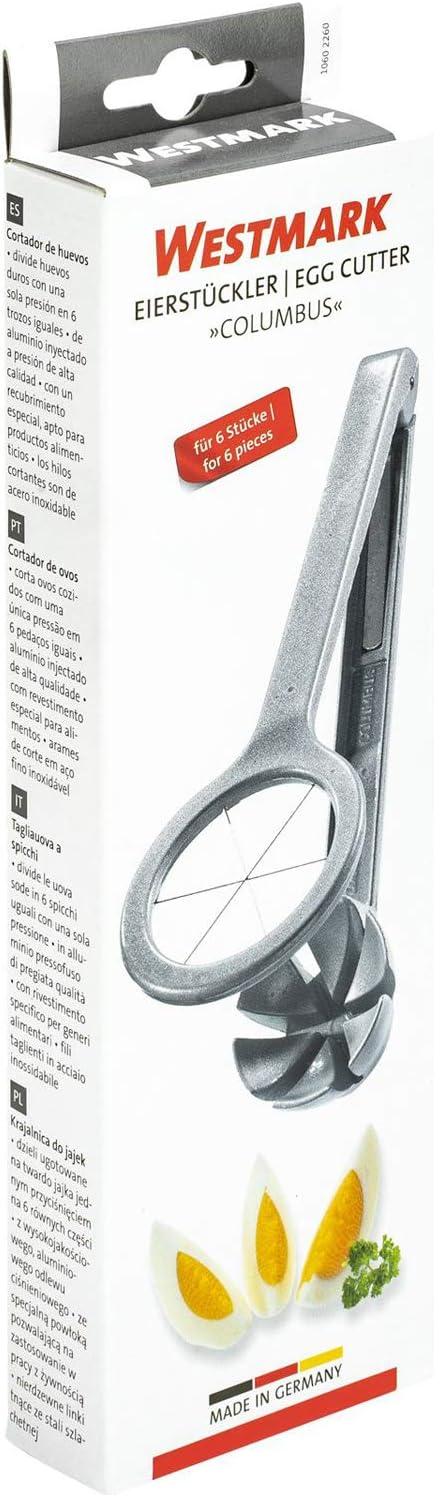 Westmark Wedge Egg Slicer - Heavy-Duty Aluminum Cutter with Stainless Steel Blades for Wedge Slices, Multi-Purpose