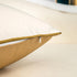 Alerfa 12 x 20 Inch Khaki White Geometric Striped Gold Leather Patchwork Velvet Cushion Case for Couch Sofa