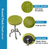 2 Pack Shukii Stool Covers - Soft Slipcover with Elastic Cushion for Round Bar Stool & Chair (Green, Large)