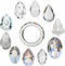 H&D 11pcs Clear Crystal Chandelier Lamp Lighting Drops Pendants Balls Prisms Hanging