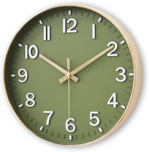 Operated,12 inch HZDHCLH Wall Clocks Battery Silent Non Ticking Modern Wall Clock for Living Room Bedroom Kitchen