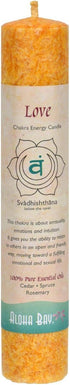 Aloha Bay Chakra Pillar Candle, Love Candle