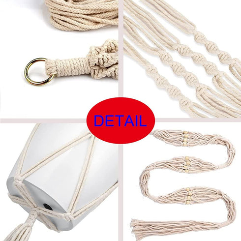 ELANE 2PCS 3-Tier 70" Macrame Plant Hangers Basket Plant Hanger Indoor Outdoor Hanging Plant Holder for Stand Flower