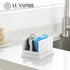 2 Luxspire Kitchen Sponge Holder, Dish Sponge Holder with with Drain Tray, Marble Sponge Holder for Kitchen Sink