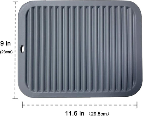 Large Silicone Trivet Mats, 2 Pack Heat Resistant Pot Holder, 9x12 Non-Slip Coaster for Kitchen Table