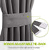 PONY DANCE Gray Door Curtain - 54 inch Wide by 72 inch Long Thermal Insulated Blackout Privacy Panel with Tieback,