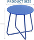 EortheX Small Round Metal Coffee Side Birstro Table Sturdy & Weather-Resistant Accent Table for Patio, Balcony Indoor