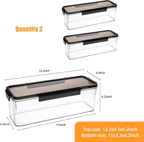 Airtight Kitchen Storage Set Containers for Cereal, Pasta, Flour, Baking Supplies with Secure Lids - Ideal for Pantry