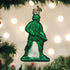 Old World Christmas Glass Blown Ornament, Green Army Man for Christmas Tree