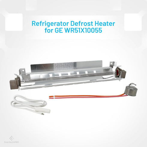 All-in-one Repair Maintenance Kit - Includes WR51X10055 Defrost Heater, WR55X10025 Temperature Sensor for GE