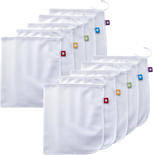 FLIP AND TUMBLE - Reusable Produce Bags Washable Mesh Bags for Fruits