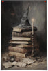 Vintage Dark Academia Halloween Canvas Wall Art Poster - Gothic Victorian Witchy Creepy Haunted House Art, 12x16in