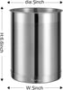 KSENDALO Stainless Steel Utensil Holder, 6.6inch Tall Canister for Silverware Storage, Silver
