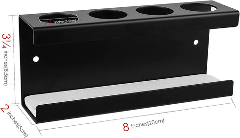 4 Adorila Wall Mounted Electric Toothbrush Holder, Slots Stand with Diatomite Dish, Storage Rack Compatible
