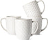 LE TAUCI Coffee Mugs 16 oz,Ceramic Mug Set, Embossment Cups for Latte,