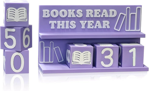 Books Read This Year Counter, 3D Printed Book Tracker for Reading Goal