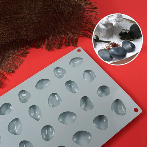Silicone Molds Stone Shape - Non-Stick Food Grade Molds for Chocolate, Candy, Jelly, Ice Cube, Cupcake Baking