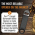 Bartender Bottle Openers, 3 Pack Beer Bottle Openers by Premium Cold One, Rubber Coated Stainless Steel