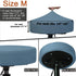 4 Dia.14-16" Blue-Set 4 BUYUE Pcs Bar Stool Covers, Luxury Fabric Round Stretchy Crease-Resistant Washable Jacquard