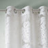 Madison Park Semi Sheer Single Curtain - Modern Botanical Print Grommet Top Window Drape 50x63"