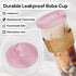 Dodoko Reusable Boba Cup with Straw, Iced Coffee & Smoothie Tumbler, 24 oz - Bubble Pink