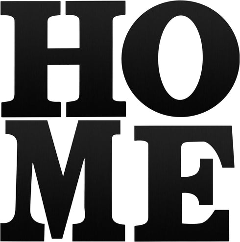 Jetec 4pc 12 Inch Farmhouse Wall Decor, Wooden Letters Hanging Home Sign for Living Room, Entryway Home Art (Black)