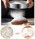 2 Pack Professional Round Flour Sifter (60/40 Mesh) 6/8/9.5 Inch, Fine Mesh Flour Sieve, Premium Rustproof Stainless