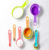 12-Piece Plastic Measuring Cup and Spoon Set, Random Colors for Kitchen Cooking and Bathing