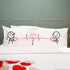 BoldLoft Love You Every Beat of My Heart Couple Pillowcases - Gifts for Couples, Boyfriend, Girlfriend, Anniversary,