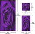 Set 3-Piece Set Blueangle Bathroom Decorative Towel with Purple Rose Pattern, with Bath Towel, Hand Towel & Washcloth