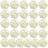 Auihiay 26 Pieces Artificial Flowers Hydrangea Silk Heads with Stems for Home Wedding Party Decorations (Ivory)