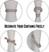 BEL AVENIR Curtain Tiebacks - Magnetic Woven Curtain Holdback Drapery Tie-back, Blush, 2 Pack