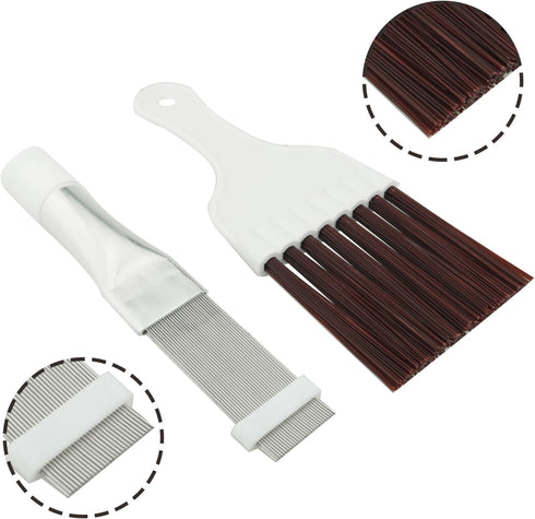 Air Conditioner Condenser Fin Comb Air Conditioner Fin Cleaner Refrigerator Coil Cleaning Whisk Brush Metal Fin Evaporator Radiator Repair Tool