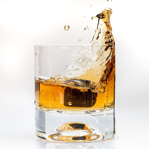 Premium Whiskey Stones Gift Set, 12 Pcs Marble Reusable Ice Cubes and Bag, Whiskey, Bourbon, Cognac, Scotch, Gin, Wine