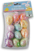 Greenbrier Easter Egg Ornaments w Loops Multi-Color Glitter Mini-Eggs Foam 12/Pk