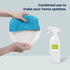 CLICK CLEAN Microfiber Cleaning Cloths, 12-Pack, 12" x 16", Includes 2 Free Bottles and 10 Labels for Cleaning