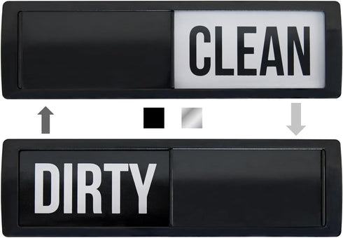 Gorilla Grip Clean and Dirty Dishwasher Magnet Sign, Heavy Duty Non-scratch Kitchen Accessories (Black)